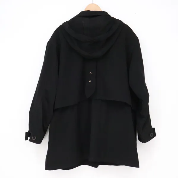 Fitzwright Jacket Women 2X Anorak Hooded Black Drawstring Waist Good - Image 5