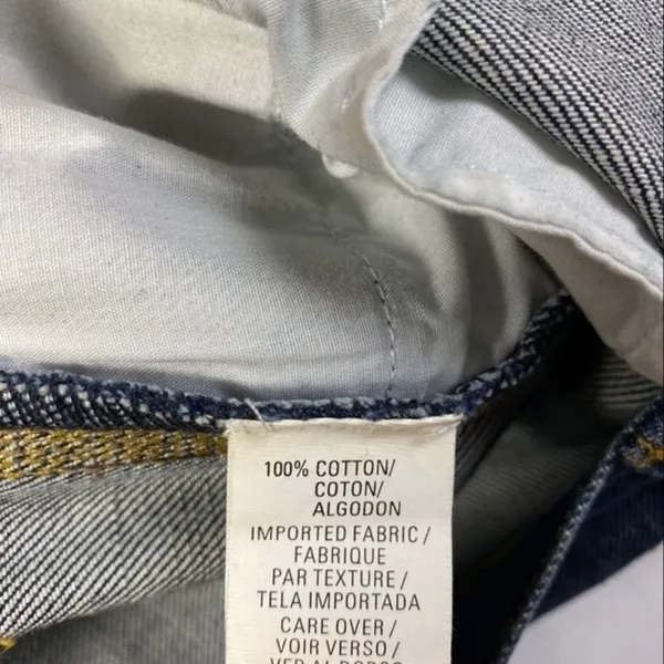 Anne‎ Klein Vintage Embroider Trim High Waist Split Hem Straight Jean - Image 3