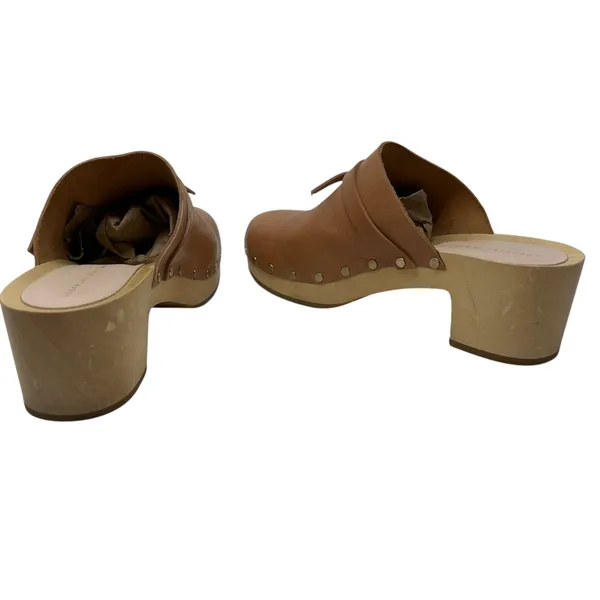 Loeffler Randall‎ Roberta Low-Heel Clogs Cognac Leather Brown Tan Size 5.5 - Image 10