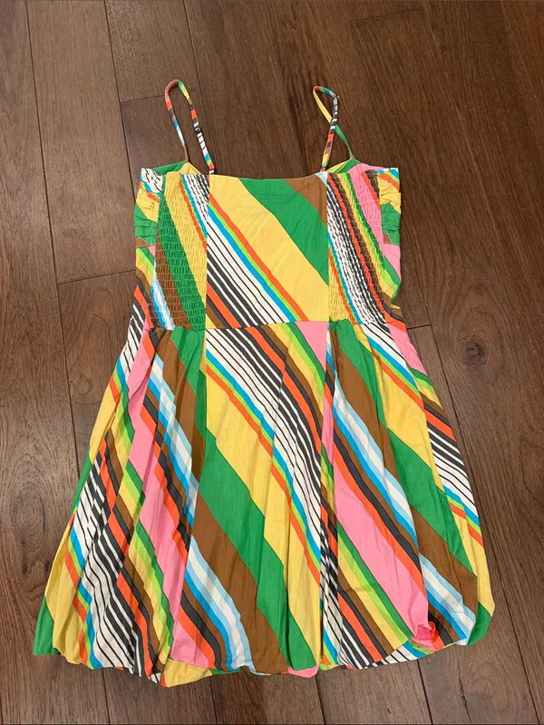 S/W/F Fitted Balloon Mini Dress Size Large - C11-724 - Image 7