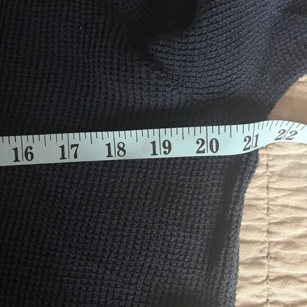 Ralph Lauren Waffle Knit‎ Cowel Neck Navy Sweater Size XL EUC - Image 3