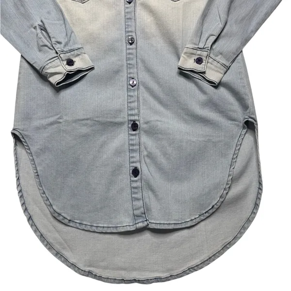 Forever 21 Light Wash Denim Button Front Shirt Dress Small NWT Coastal Western - Image 5