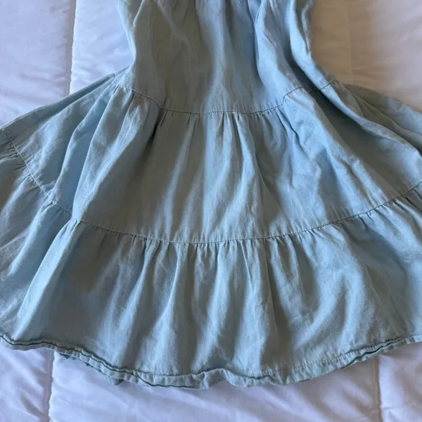 🌊 Mustard Seed Y2K Boho Seafoam Halter Mini Dress | Fairycore Beach Dress - Image 3