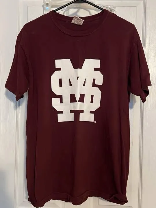 Comfort Colors MSU Mississippi State: Maroon Graphic Tee with White Logo - Image 2