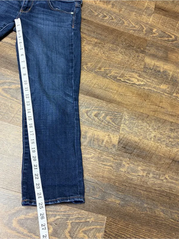2013 American Eagle Low Rise Artist Crop Jeans Womens 8 Blue Denim Y2K Indie - Image 12