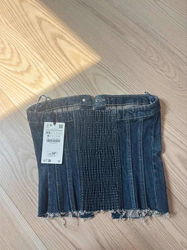 ZARA Denim Top Corset - Image 2