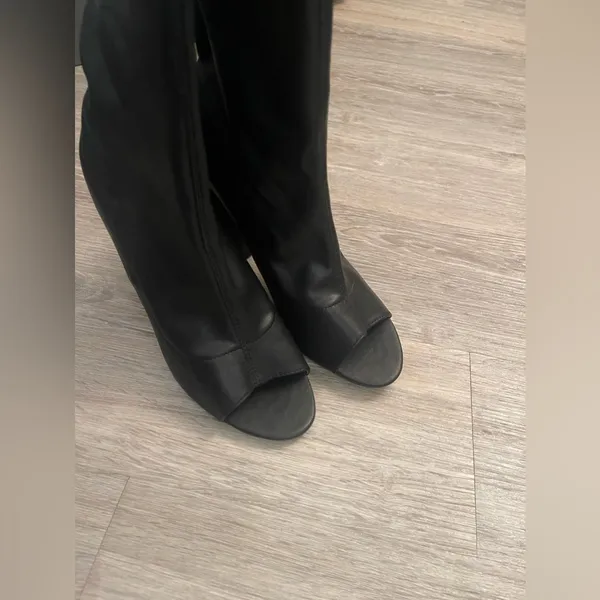 Steve Madden Over Knee Leather Open Toe Boots Us8.5 - Image 6