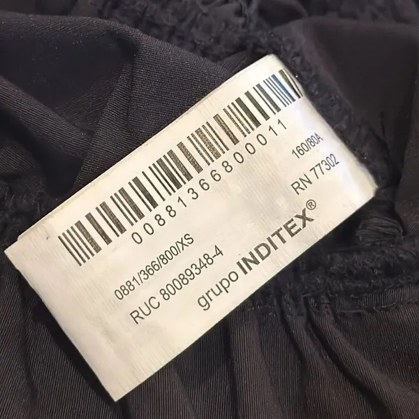 Zara Short Poplin Dress with Ruffles Black NWT XS - Image 8