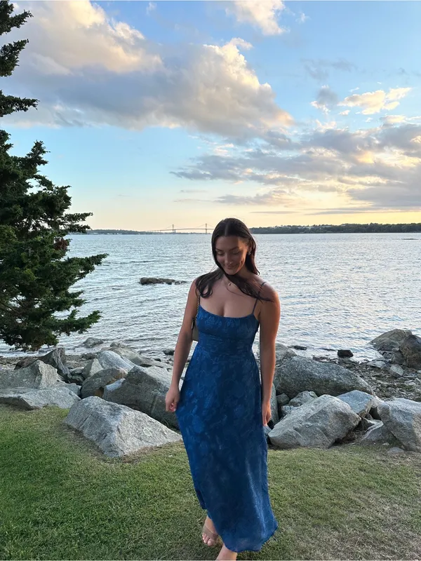 Princess Polly South of France Maxi Dress Navy - Image 3