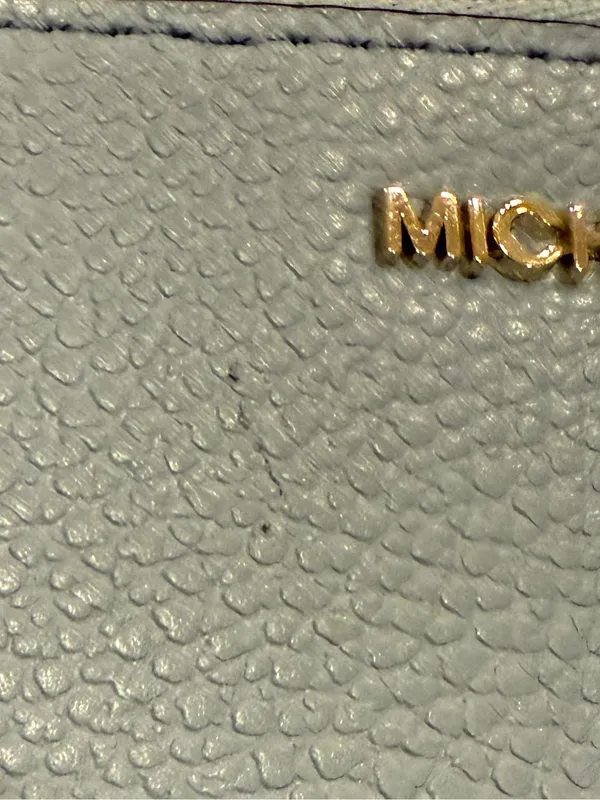 Michael Kors Adele Double Zip Leather Wristlet Wallet - Denim Blue - Image 6