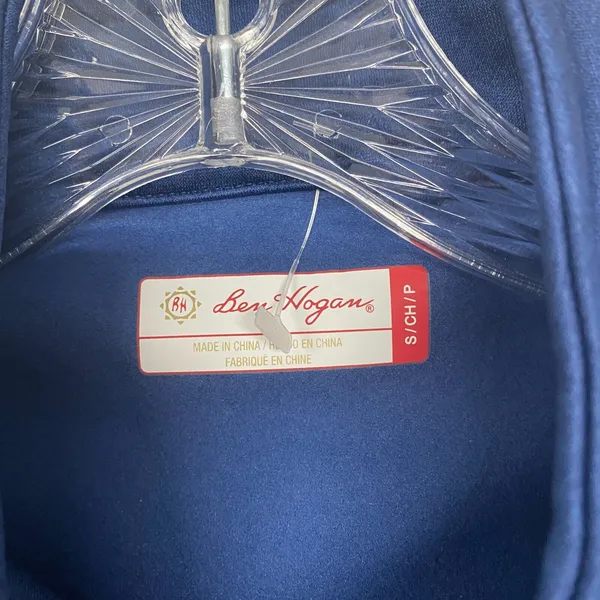 Ben Hogan Jacket Womens Small Blue Vest Mixed Media Full Zip Mock Neck‎ Golf - Image 2