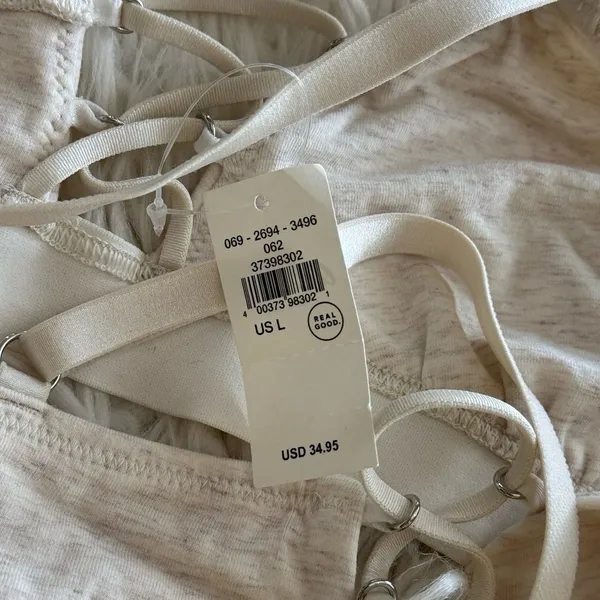 Aerie Real Good Strappy Side Lace Up Bralette Size Large - Image 7