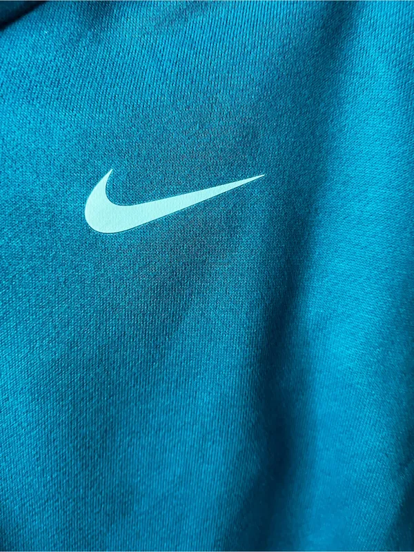 Nike Essentials Teal Blue Full Zip Hooded Athletic Sweatshirt Hoodie - Image 4