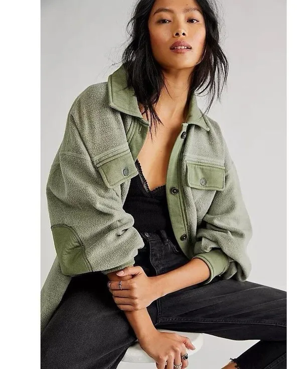 Free People Ruby Jacket Soft Oversized Dolman Quilted Fleece Shacket Size Small - Image 3