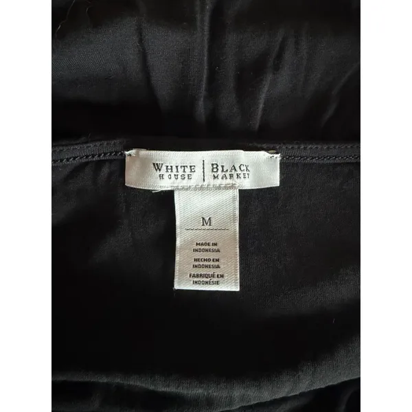 White House | Black Market Black Scoop Neck Short Sleeve Top - Image 5