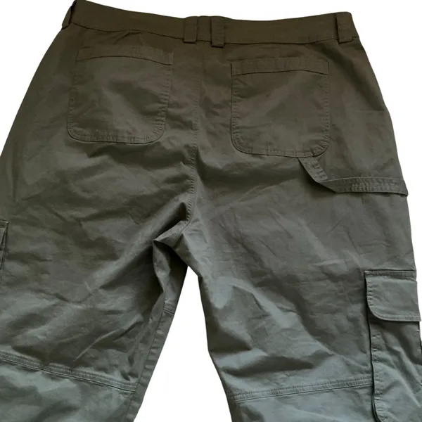 Abercrombie & fitch curve love relaxed fit cargo pants high rise sz 36/22 - Image 8