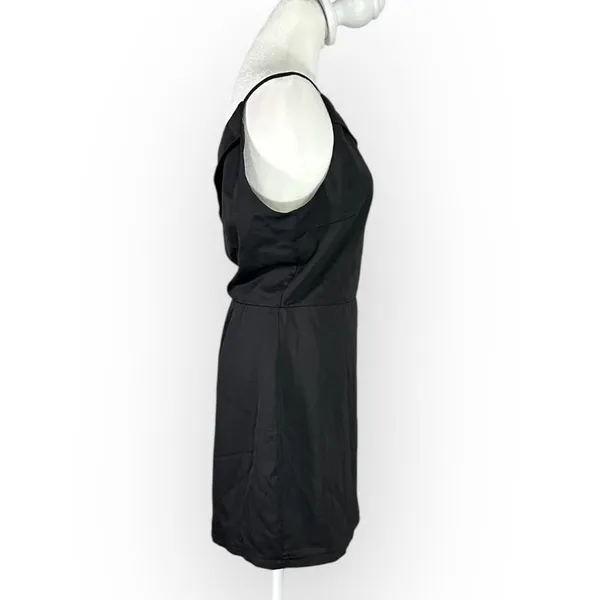 Superdown Keyonne Mini Dress Women's Medium Black Asymmetric Draped Off Shoulder - Image 6
