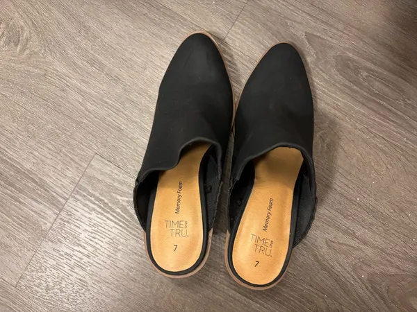 Time And Tru Black Mules - Image 2