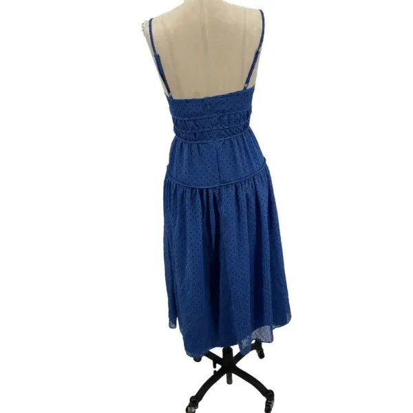 La Maison Talulah Sorrento Midi‎ Dress Azure Blue Polka Dot Size Small - Image 10