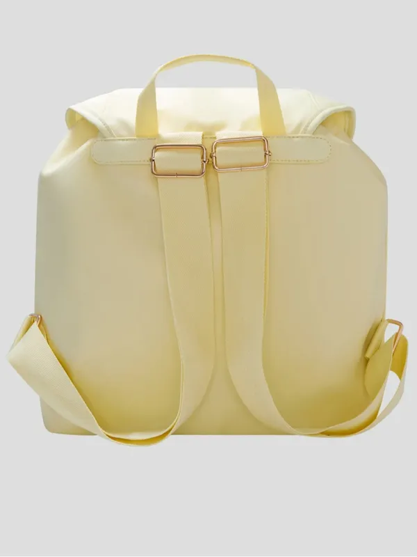 NWT Year of Ours Soft Pale Yellow Drawstring Backpack - Image 3