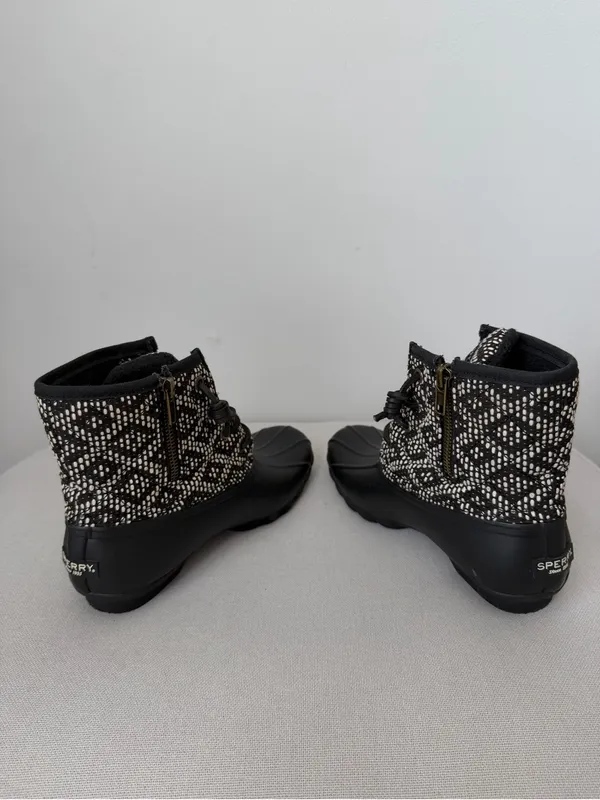 Sperry Top Sider Saltwater Duck Boots Tribal Print Women's Size 5.5 - Image 5
