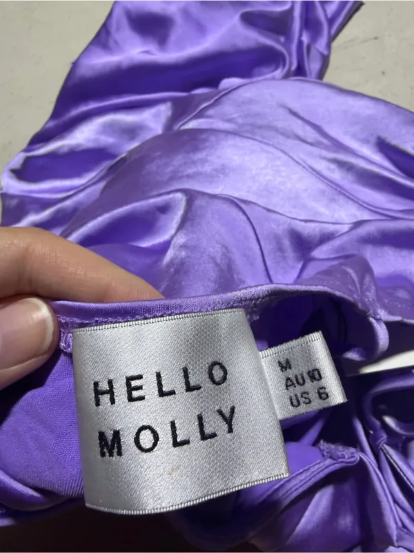 Hello Molly NWT Lavender slip into the night Tie-Shoulder Midi Dress 6 - Image 9