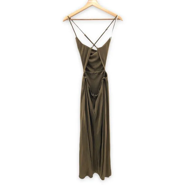 Shona‎ Joy Thalia Bias Cut Out Midi Dress in Cumin - Image 3