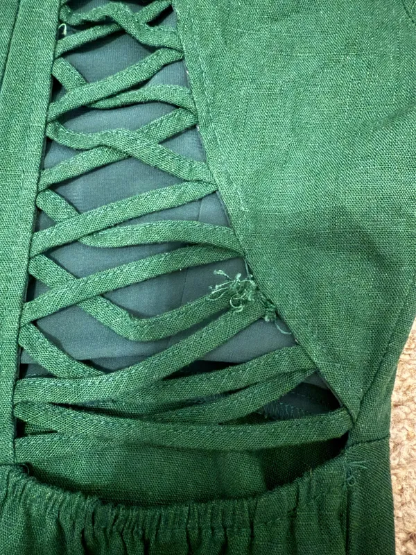 Selfie Leslie MEILANI A-LINE EMPIRE DRESS EMERALD FOREST GREEN - Image 9