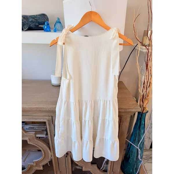 Amanda Uprichard Tiered‎ Mini Dress Womens White XS - Image 3