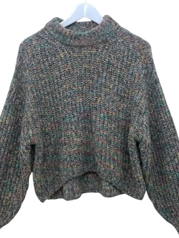 Urban Outfitters Casey Mock Neck Sweater S Multicolor Marled Relaxed Cozy Chic - Image 3