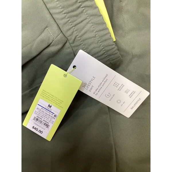 All in Motion 360 Lifestyle Pant Olive Green Regular Fit Active Tapered Mens M - Image 6