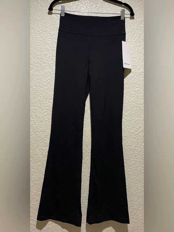 Lululemon NWT Groove Nulu High Rise Flared Pants Regular Leggings Black Size 6 - Image 5