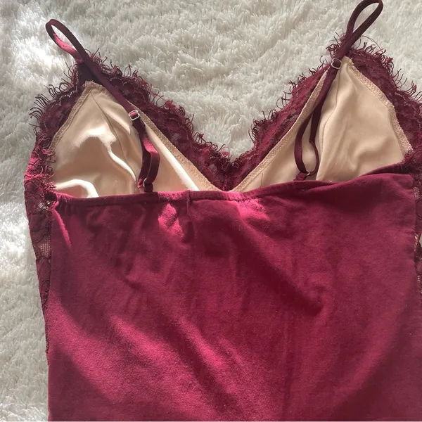 Forever 21 Lace Red Bodysuit - Image 2