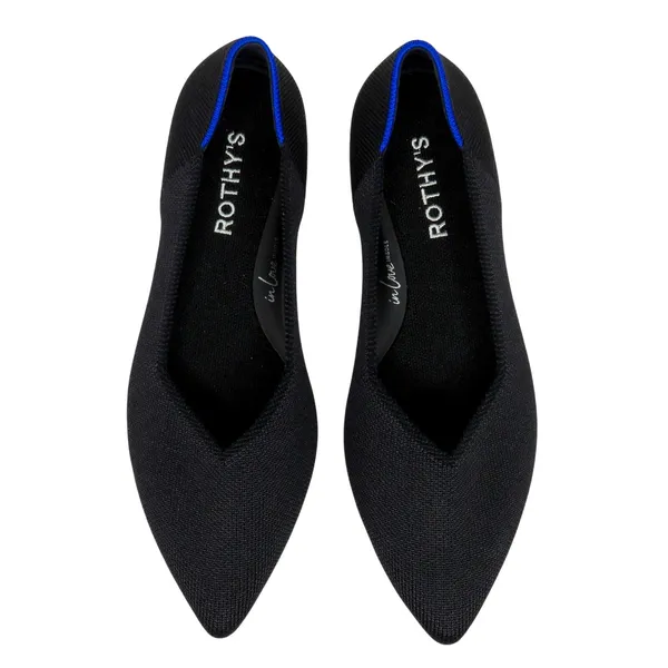 Rothy's The Point II Black Flats Pointed Toe In Love Insole Ballet Flats 6.5 - Image 13