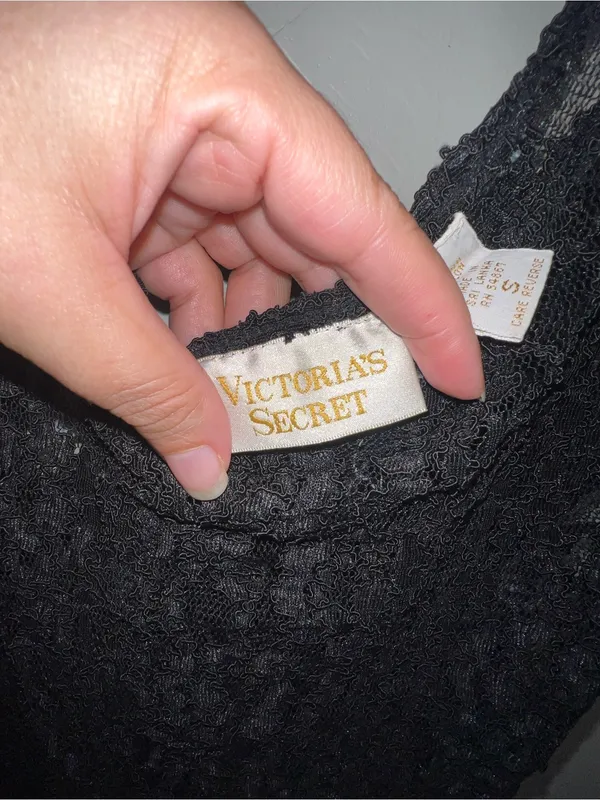 Vintage Victoria's Secret Small Black Lace Sleeveless Maxi Dress - Image 3