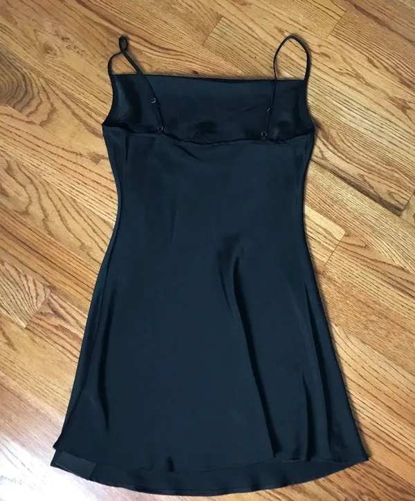 SheIn Black Mini Satin Dress NWT - Image 2