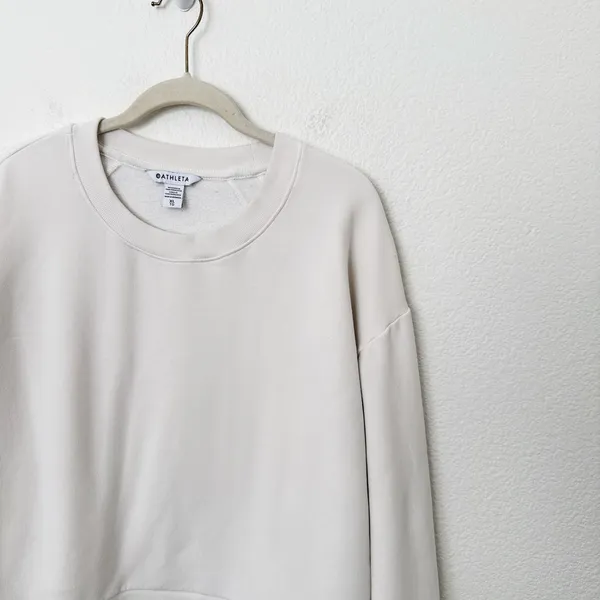 [Athleta] Retroplush Revive Crewneck Pullover Stretch Fleece Sweatshirt Size XL - Image 8