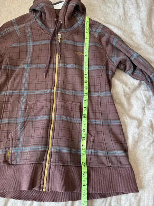 Helly Hansen Plaid Brown And Blue Zip-up Jacket - Image 9