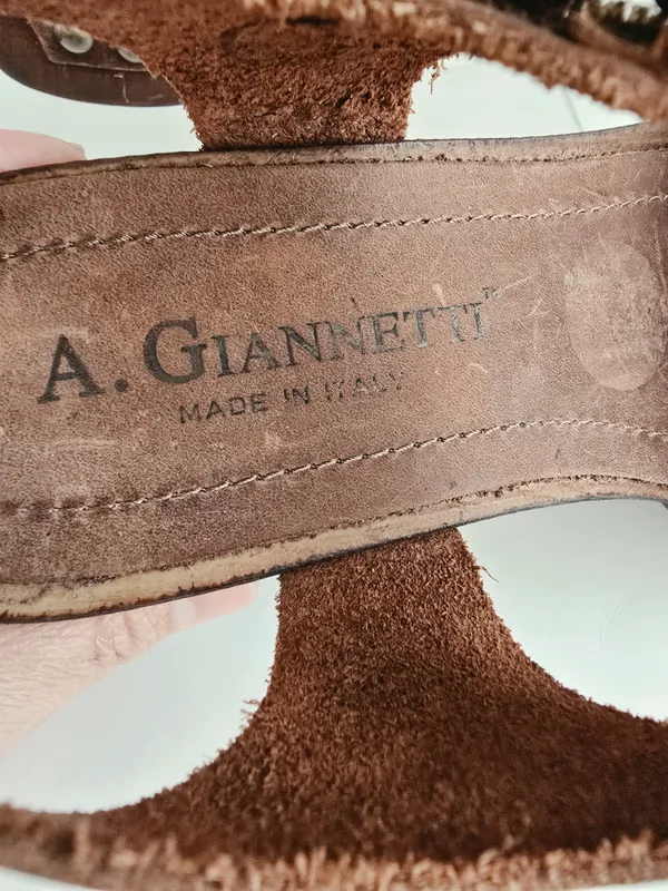 Giannetti Italian Leather Clog Size 8 - Image 6