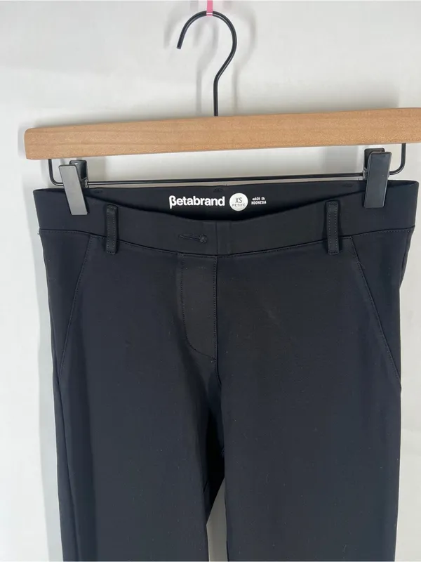 Betabrand Black Straight Leg Dress Pant Yoga Pants‎ XS Petite - Image 2