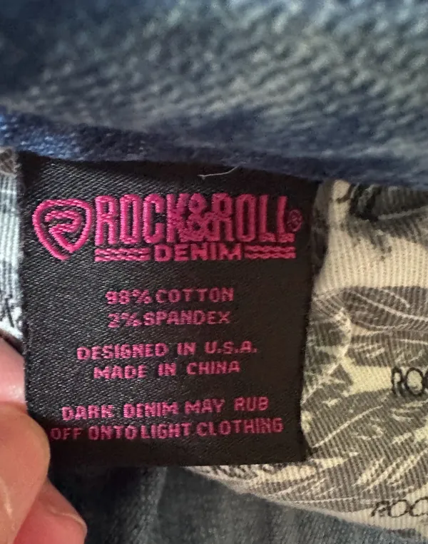 Rock & Roll Denim Medium Wash Mid Rise Bootcut Jeans Size 28x32 (see measures) - Image 7