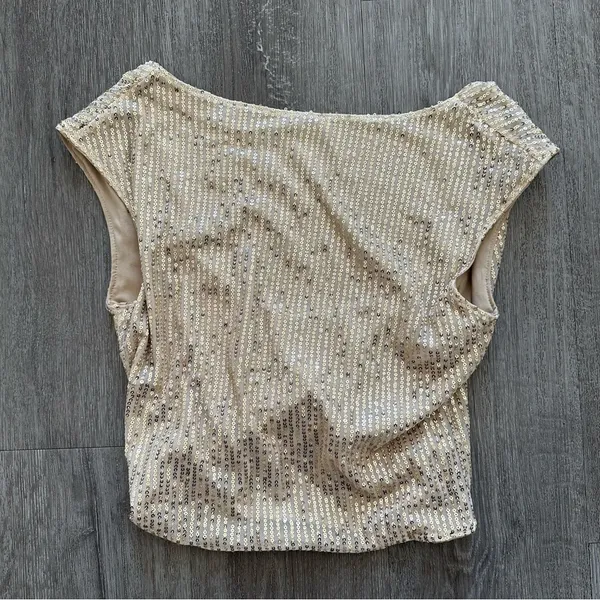 Princess Polly Sequin Open Back Top - Image 2