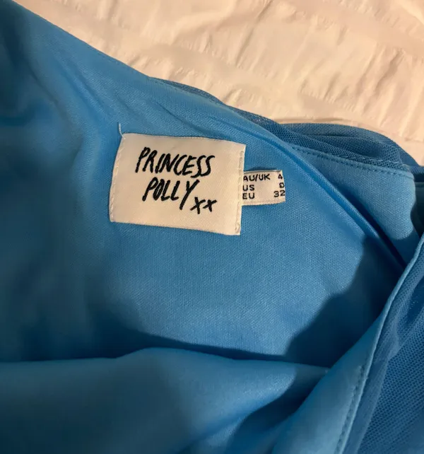 Princess Polly One Shoulder Mini Dress Blue - Image 4