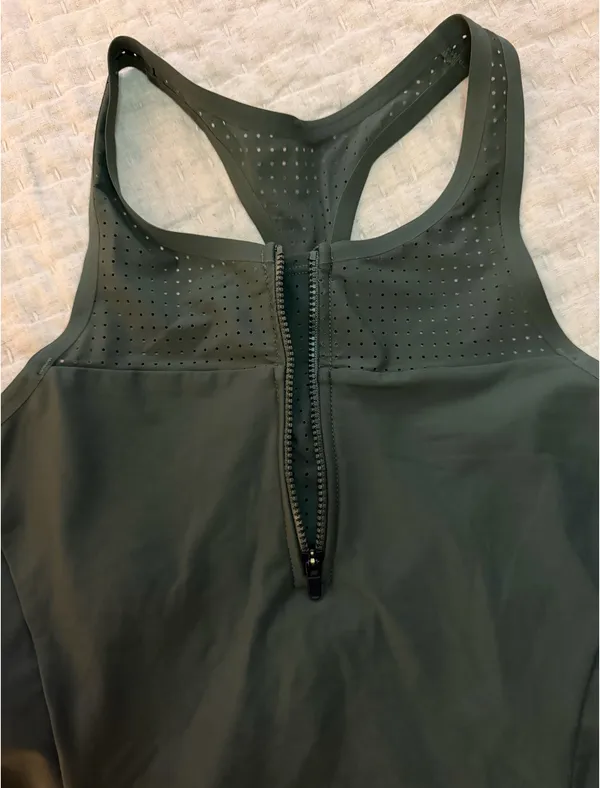 Athleta Olive green quarter zip active tank - Image 2