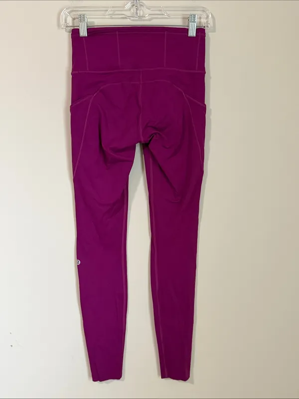 Lululemon Fast and Free High-Rise Tight Leggings Pockets Nulu‎ Sz 4 - Image 4