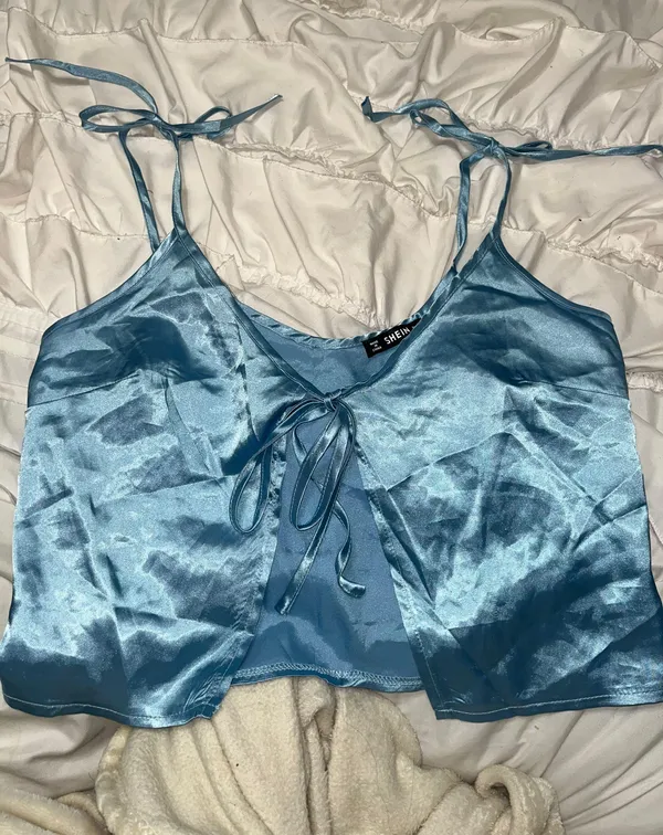 Silk Tank Blue - Image 2