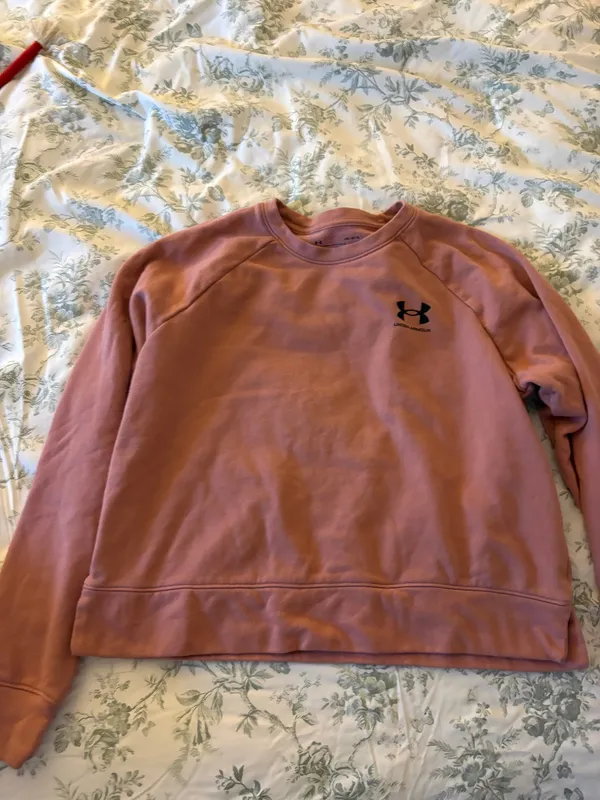Pink Under Armour Cropped Crewneck - Image 3