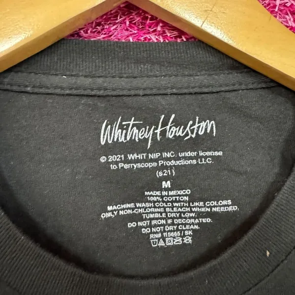 Whitney Houston 1987 Alternate Album Art Dance Pop Tee M - Image 4