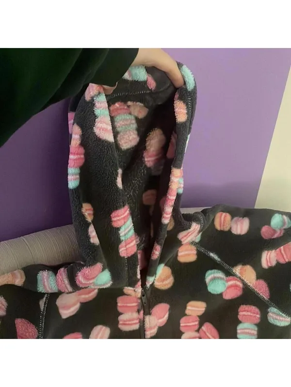 Jenni intimates gray macaron desert tall are you Footy one piece pajama - Image 2