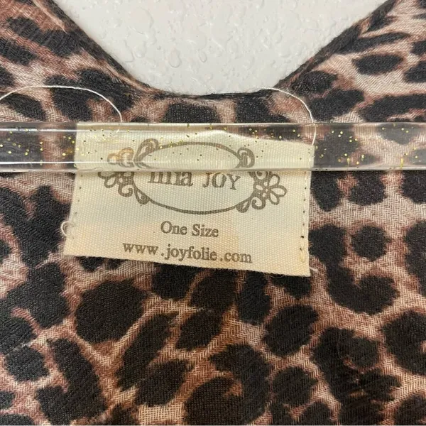 MIA JOY JOYFOLIE Leopard Print Kimono One Size - Image 3